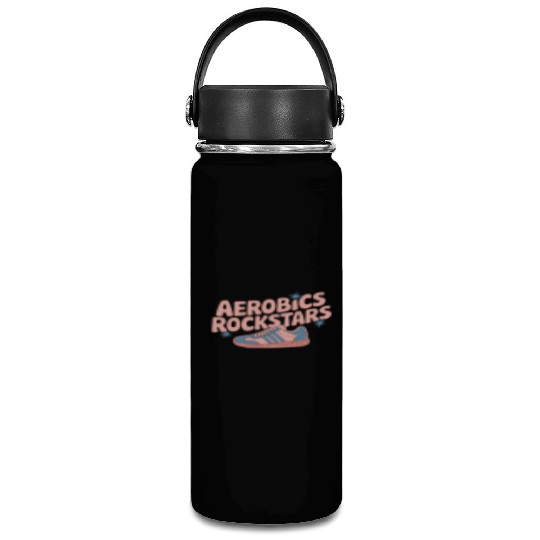 80s Fitness Enthusiast Retro Workout and Neon Vacuum Flask
