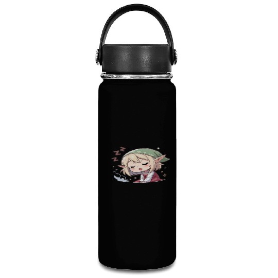 Sleepy Sprite: Cute Elf Napping So Lovingly Vacuum Flask