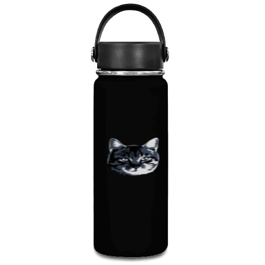Cat Lover Realistic Pet Face Cute Cool Kitten Head Vacuum Flask