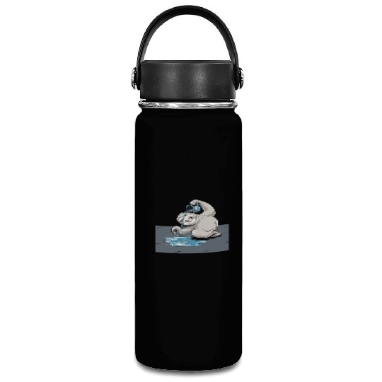 Aquarius Zodiac Sloth Pouring Water with Charm Vacuum Flask