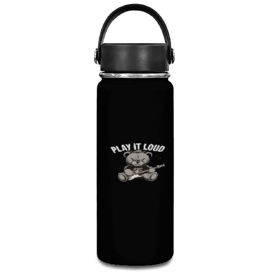 Heavy Metal Bear Play It Loud Vibes for Music Vacuum Flask