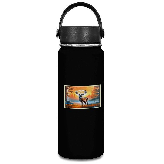 Golden Deer Twilight Peak Vacuum Flask