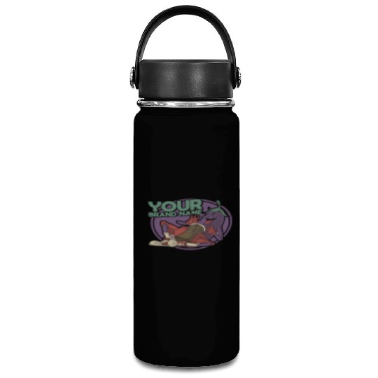 Funky Eggplant Drummer – Funny Cartoon Music T-Shi Vacuum Flask
