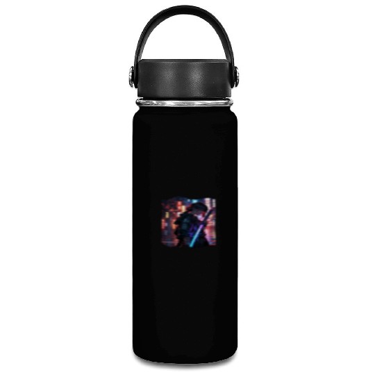 Cyberpunk Samurai Girl Vacuum Flask