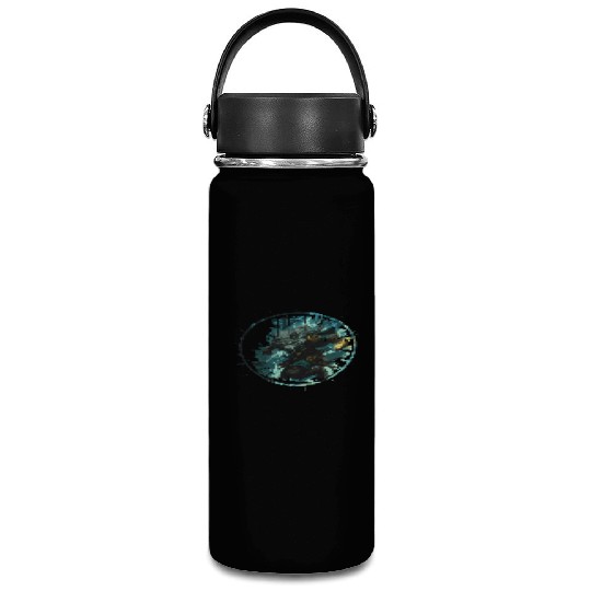 Mystical Werewolf With Magic In The Dark Forest Vacuum Flask