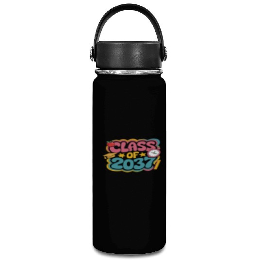 Class of 2037 Grow With Me, groovy back to school Vacuum Flask