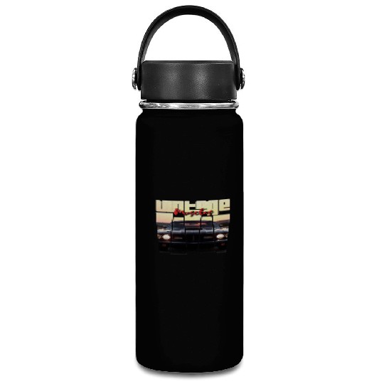 Vintage Muscle Car Sunset Poster Retro American Vacuum Flask