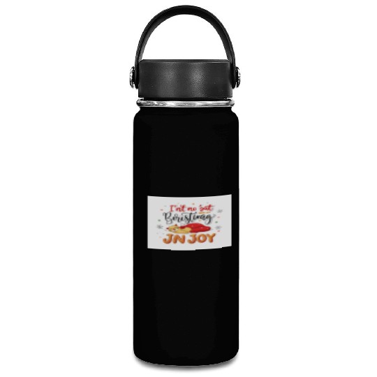 Festive Cat Joy Christmas Design Vacuum Flask