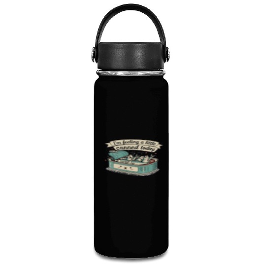 Whimsical Canned Fish Humor Design Vacuum Flask