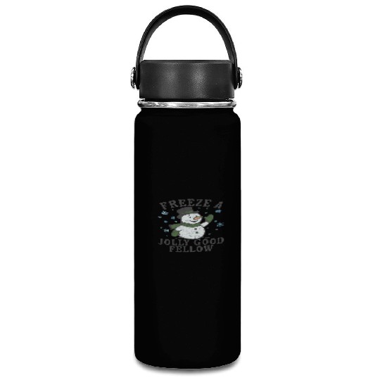 Frosty Snowman Jolly Greeting Design Vacuum Flask