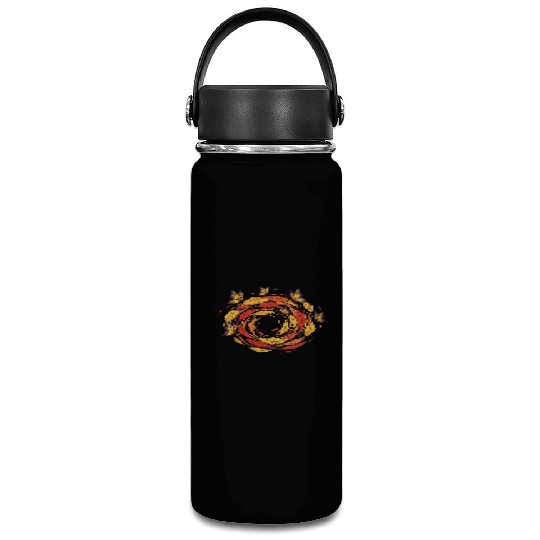 Autumn Leaves and Butterfly Spiral Vacuum Flask