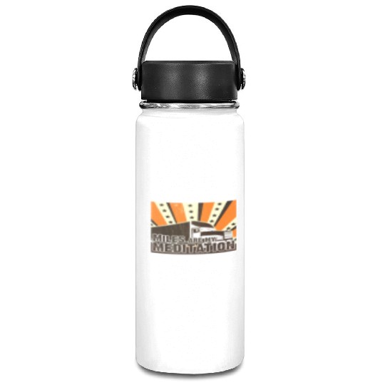 Truck Driver Load Miles Happy Trucker Road Runner Vacuum Flask