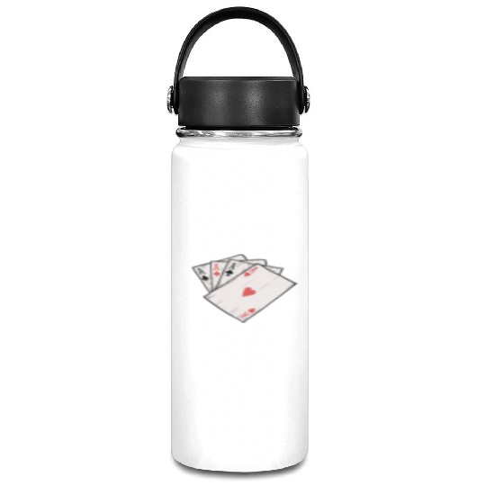 Traditional Tattoo Four Aces Playing Card Game Vacuum Flask