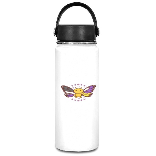 Gender Non-Binary Monarch Butterfly Subtle Pride Vacuum Flask
