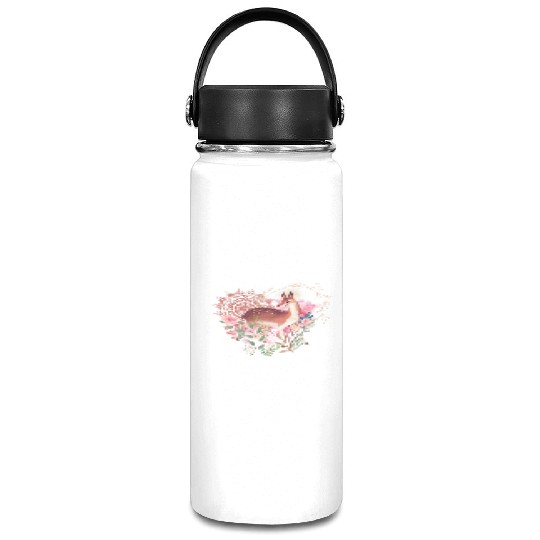 Sweet Deer In Wild Spring Vacuum Flask