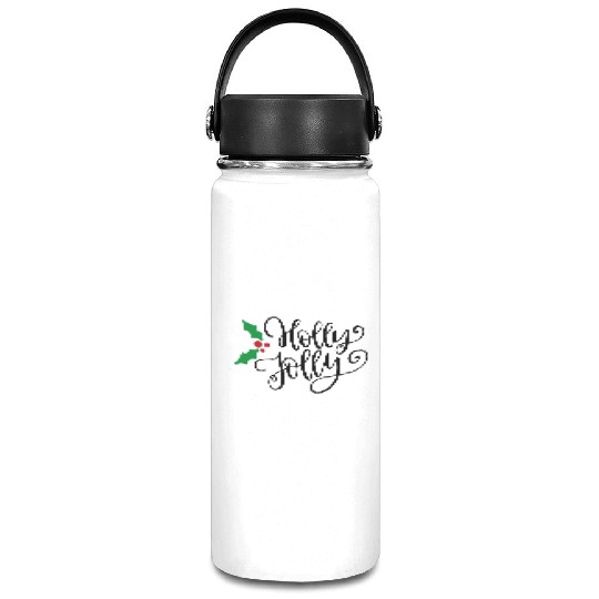 Holly Jolly Mistletoe Holiday Vacuum Flask