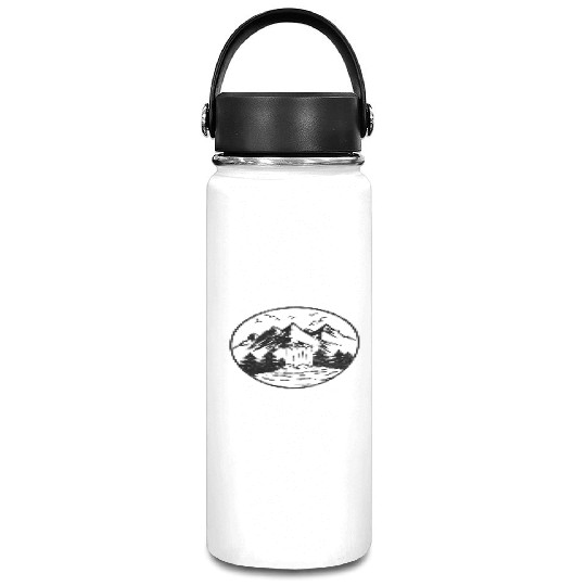 Nature Lover Mountains Forest Waterfall Hiking Vacuum Flask