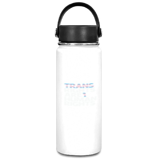 LBGT Flag Gay Pride Trans rights are human rights Vacuum Flask