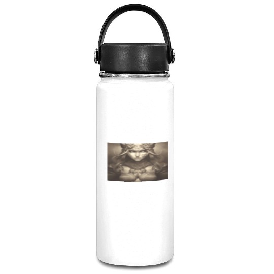 Warrior princess wearing gothic plate dark fantasy Vacuum Flask