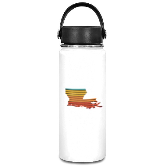 Louisiana sticker retro Vacuum Flask