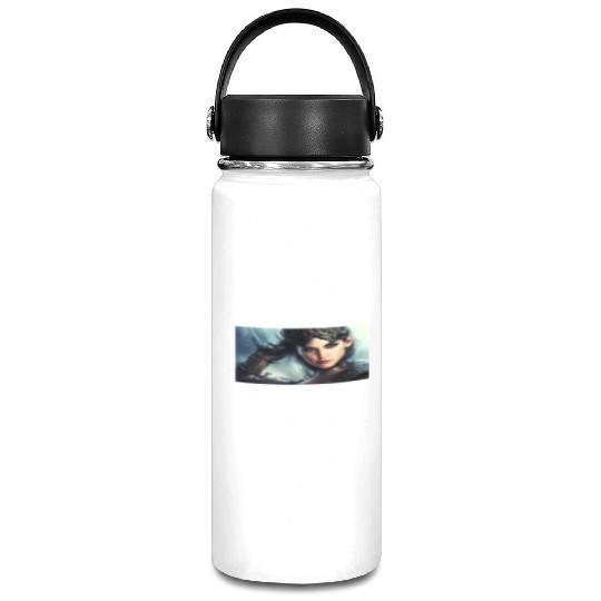 Warrior princess wearing gothic plate fantasy art Vacuum Flask