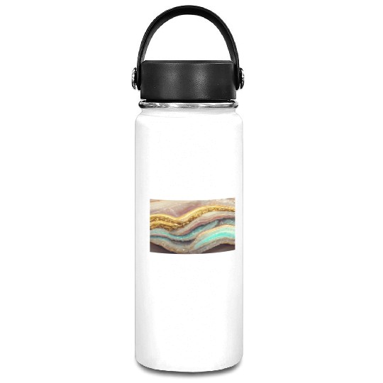 Pastel Pink Teal Agate Geode Stone Vacuum Flask