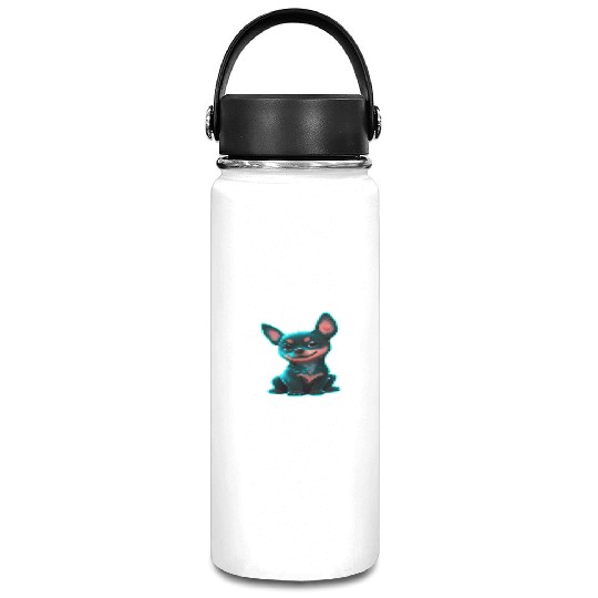 Australian Kelpie puppy neon Vacuum Flask