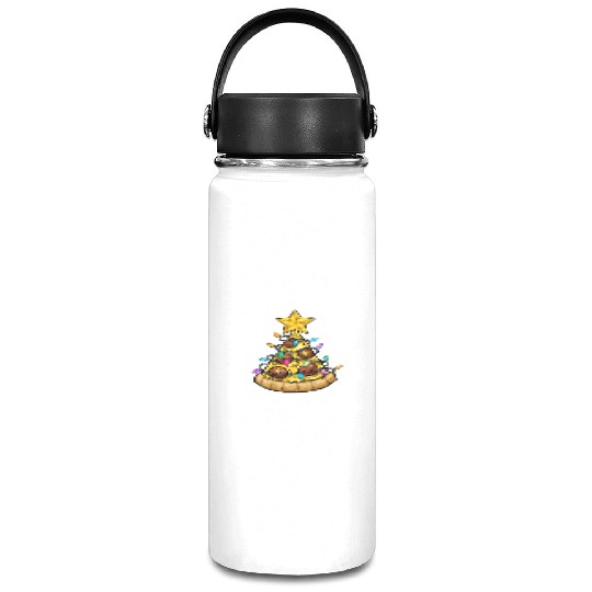 Christmas Pizza Christmas Light Vacuum Flask