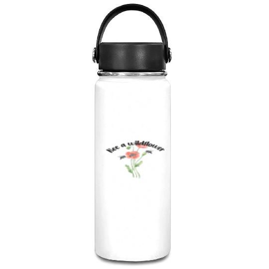 Bee a wildflower, poppies Vacuum Flask