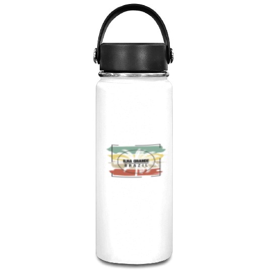 Ilha Grande Brazil Palm Tree Retro Artistic Vacuum Flask