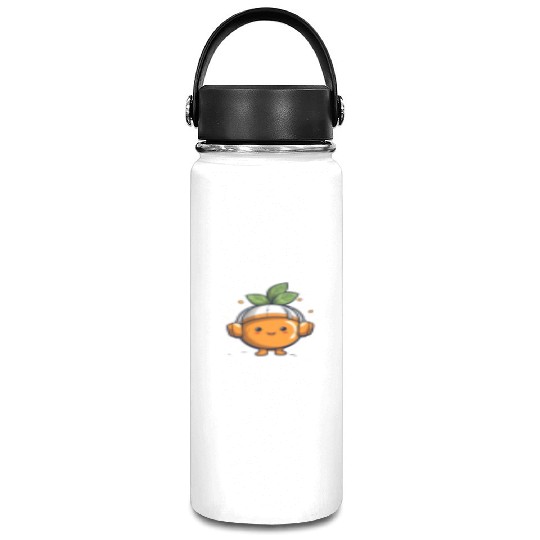 Orange Fruit Fruitarian Funny Cute Party Music Vacuum Flask