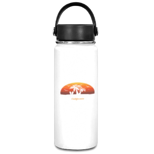 Retro Orange County California Sunset Cool Vacuum Flask