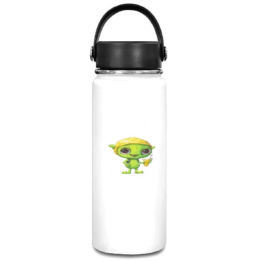 Refreshing Alien Lemonade: Green & Yellow Blend Vacuum Flask