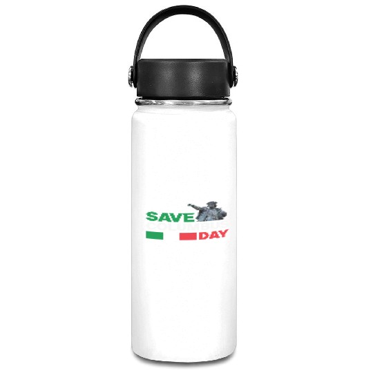 Christopher Columbus Day Italian Pride , Save Colu Vacuum Flask