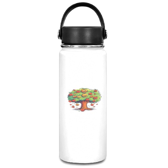 Apples Tree Fruit Orchard Apple Picking Cute Vacuum Flask