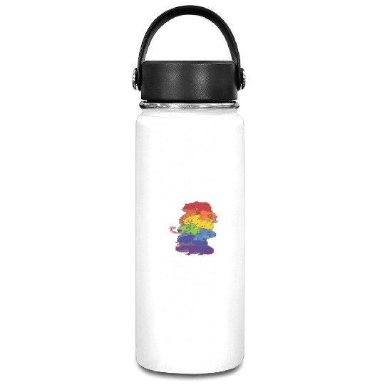 Rainbow Flag Pride Lgbtq Cute Chameleon Stack Vacuum Flask