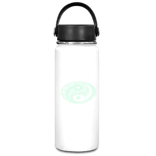 Yin And Yang In A Light Green Colour Vacuum Flask