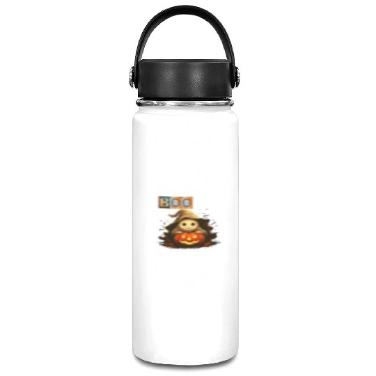 Adorable Boo Kid Ghosts With Pumpkin Vacuum Flask