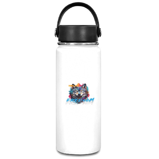Incredible wolf face street Vacuum Flask