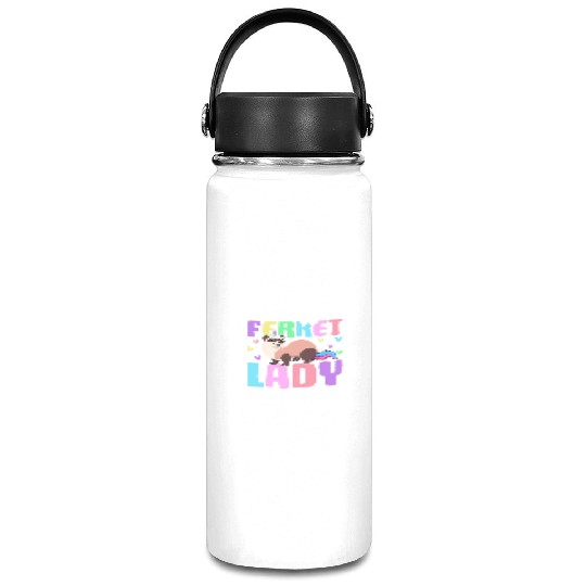 Female Ferret Lover Vacuum Flask