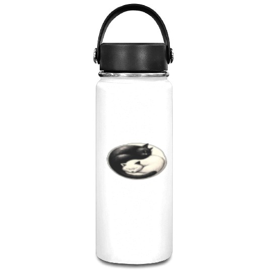 Yin and yang cats sleeping Vacuum Flask