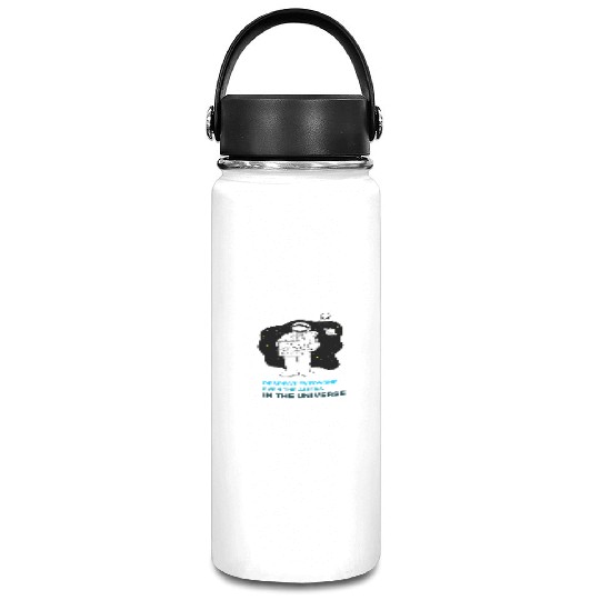 Black White Astronauts and Aliens Vacuum Flask