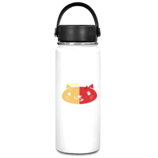 Two Face Cat Angel And Devil Vacuum Flask