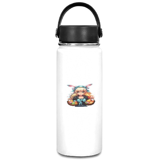 Easter Day Anime Girl Bunny Ear Easter Egg Hunt Vacuum Flask