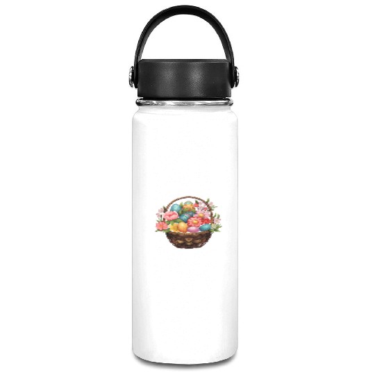 Easter Day Easter Egg Basket Spring Flowers Vacuum Flask