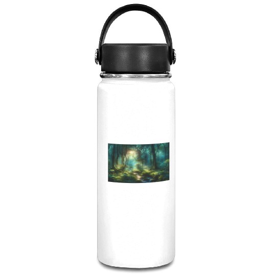 Twilight Enchantment A Mystical Forest Scene Vacuum Flask