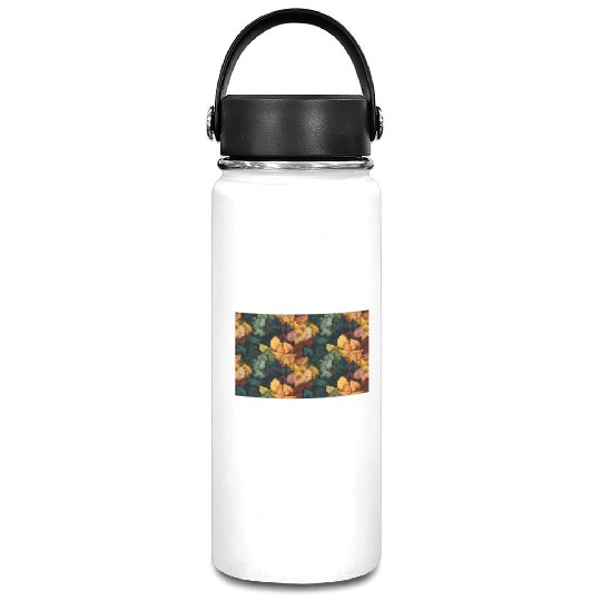 Colorful Fall Leaves Pattern Vacuum Flask