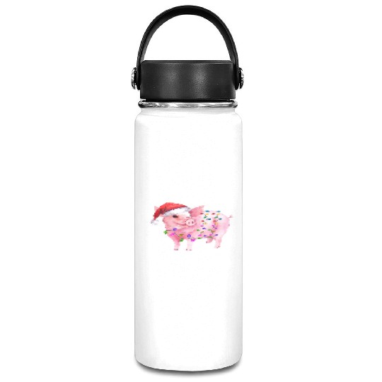 Pig Christmas Light Vacuum Flask
