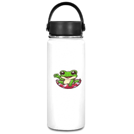 Colorful Easter Egg with Hatching Frog Design Vacuum Flask