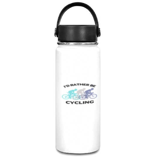 I Would Rather Be Cycling Funny Gift Vacuum Flask